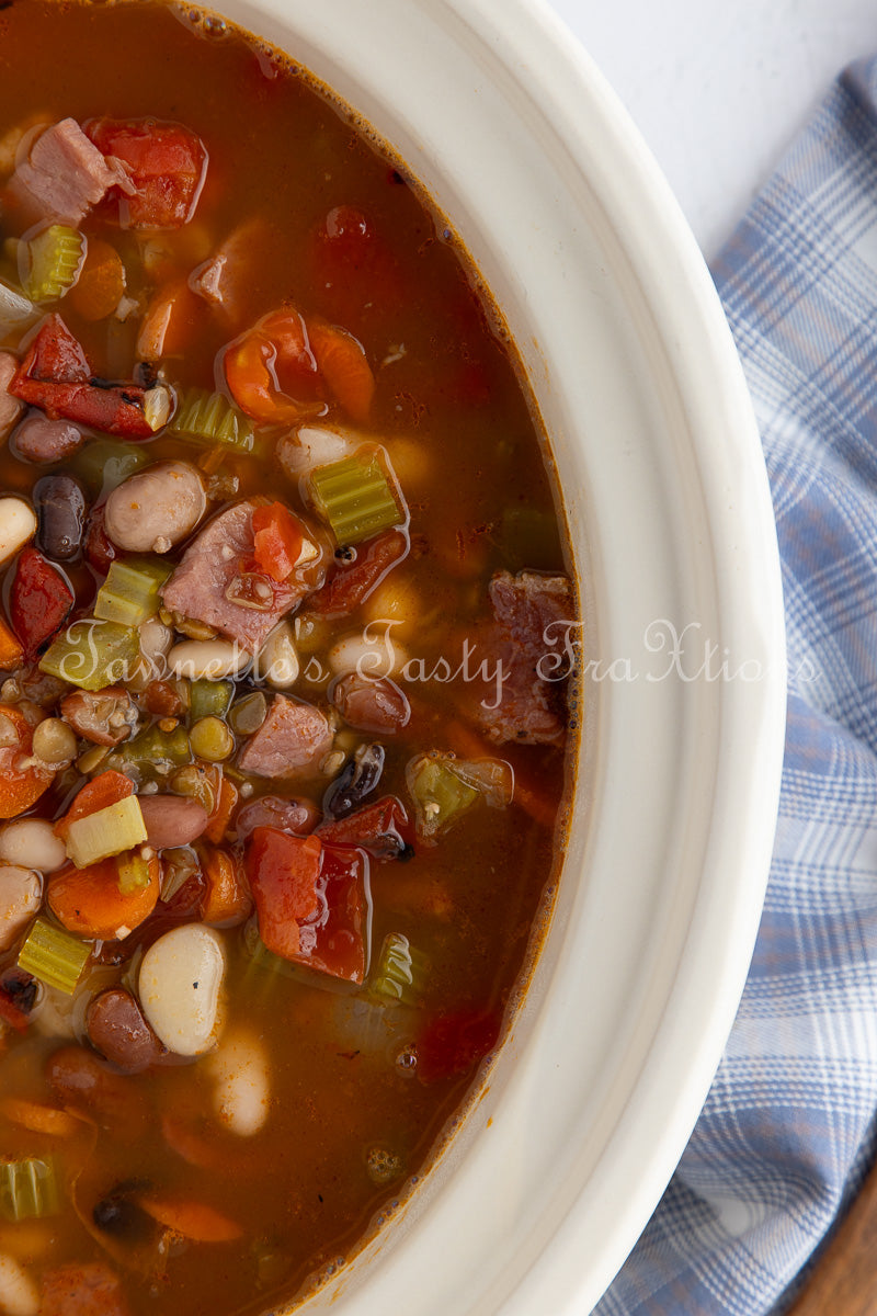 *No-Soak Slow Cooker 15 Bean Soup