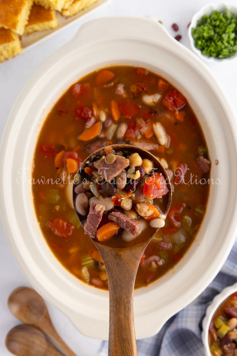 *No-Soak Slow Cooker 15 Bean Soup