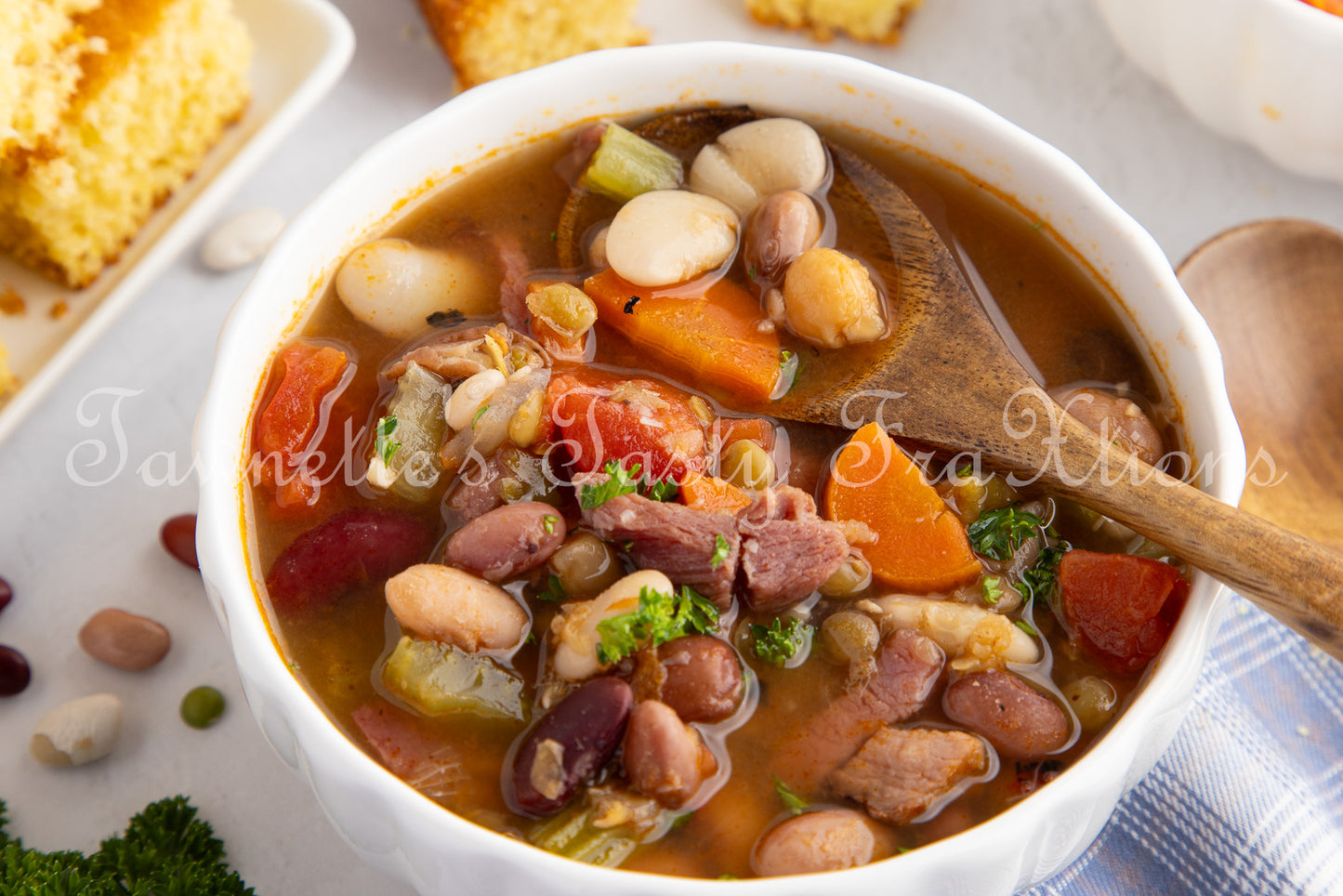 *No-Soak Slow Cooker 15 Bean Soup