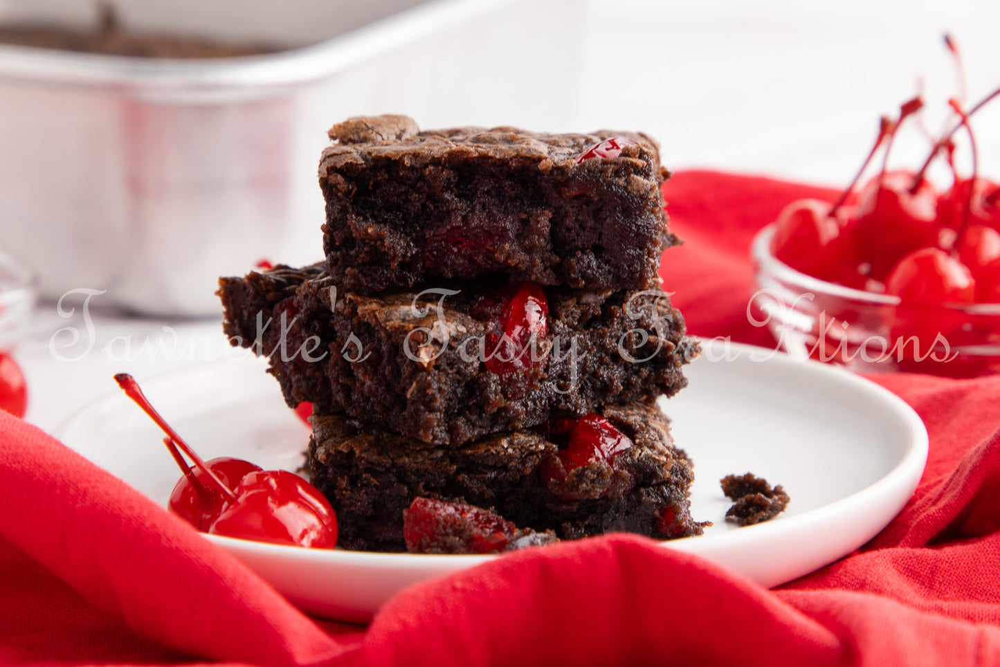 Easy Double Cherry Chocolate Brownies - Semi Exclusive (Set 1)