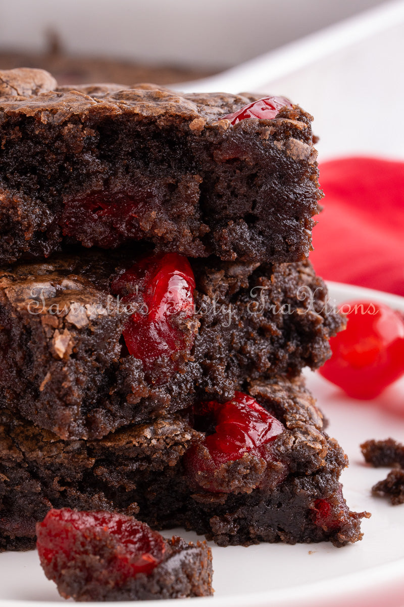 Easy Double Cherry Chocolate Brownies - Semi Exclusive (Set 1)