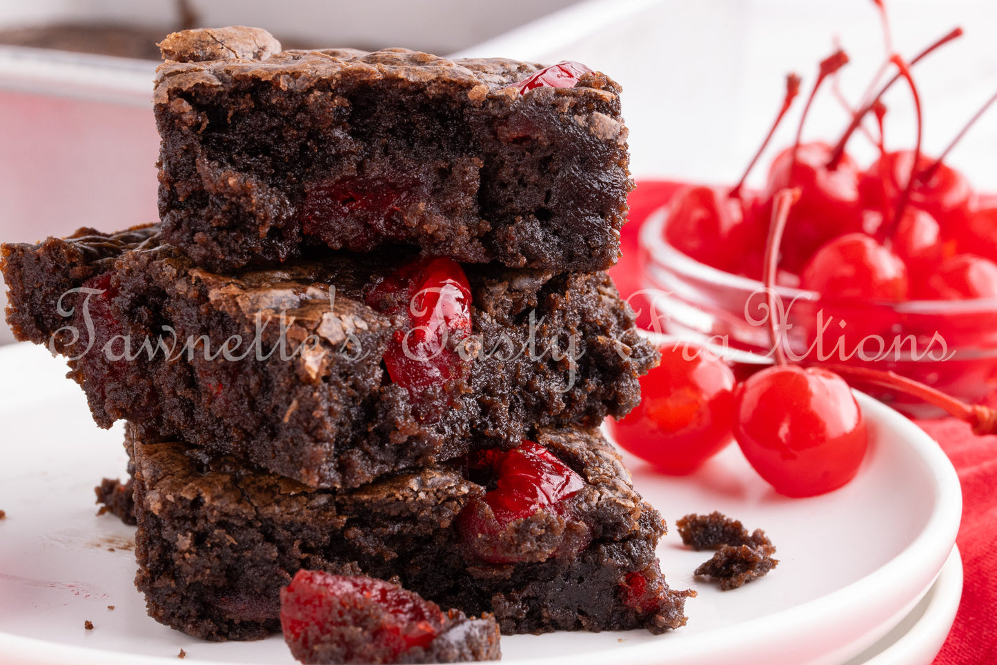 Easy Double Cherry Chocolate Brownies - Semi Exclusive (Set 1)