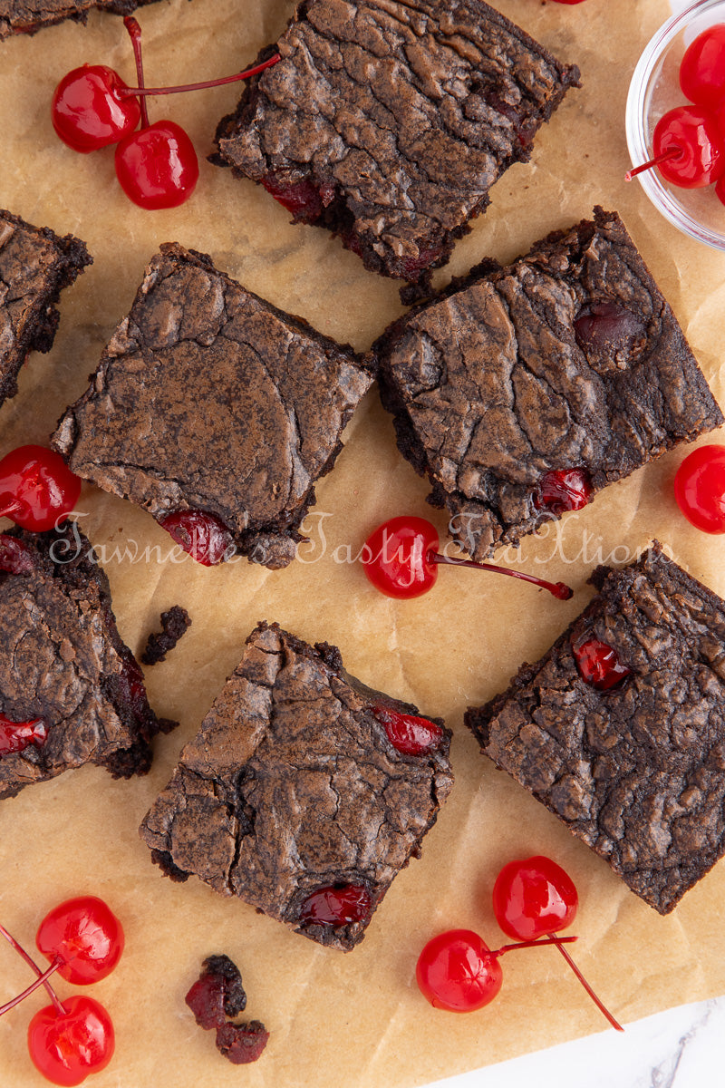 Easy Double Cherry Chocolate Brownies - Semi Exclusive (Set 1)