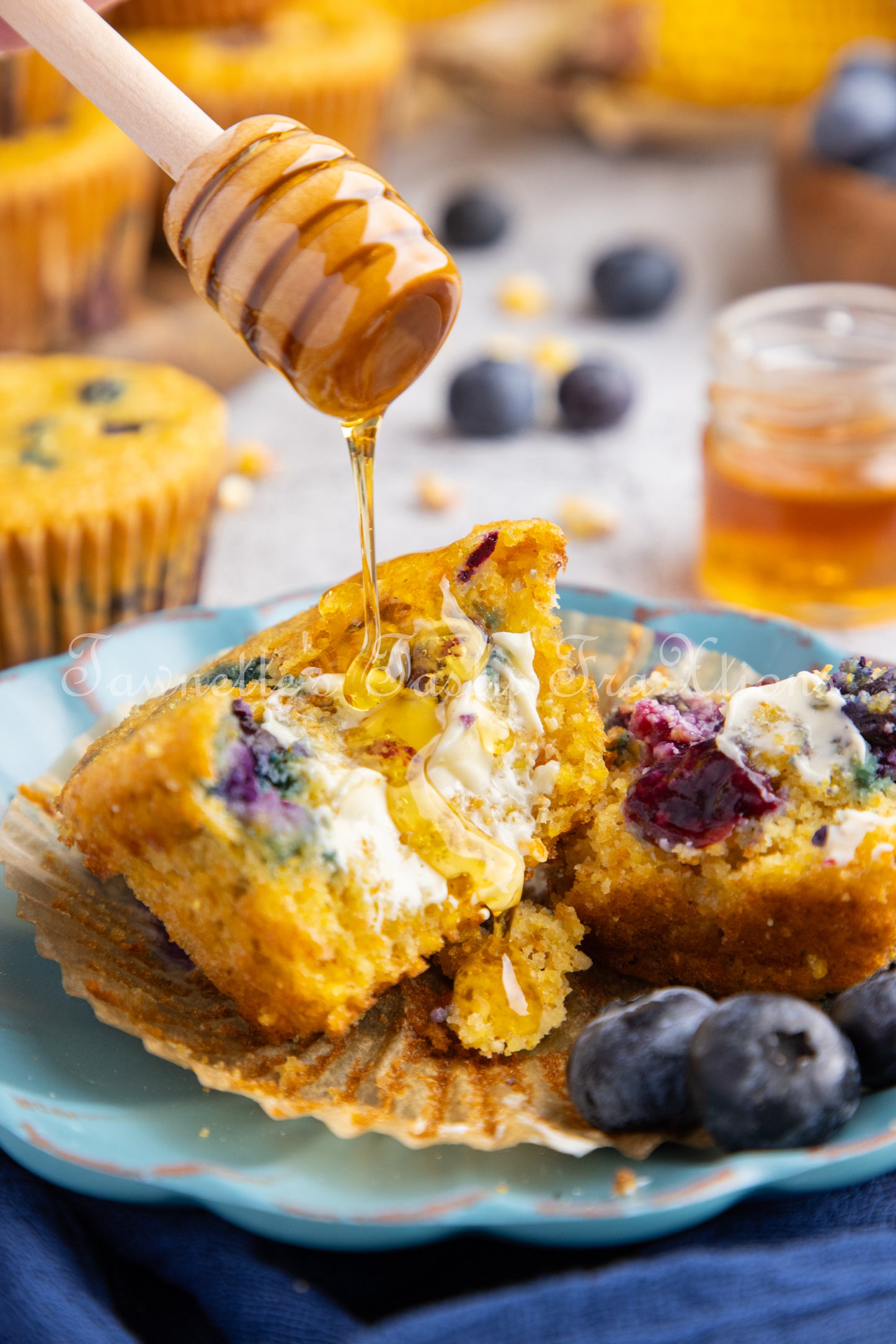 *Gluten Free Blueberry Cornbread Muffins