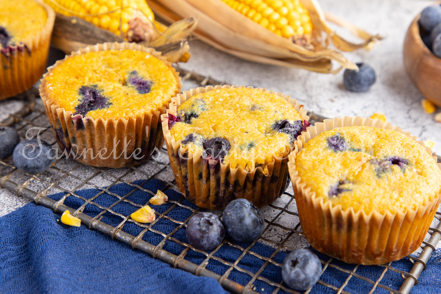 *Gluten Free Blueberry Cornbread Muffins