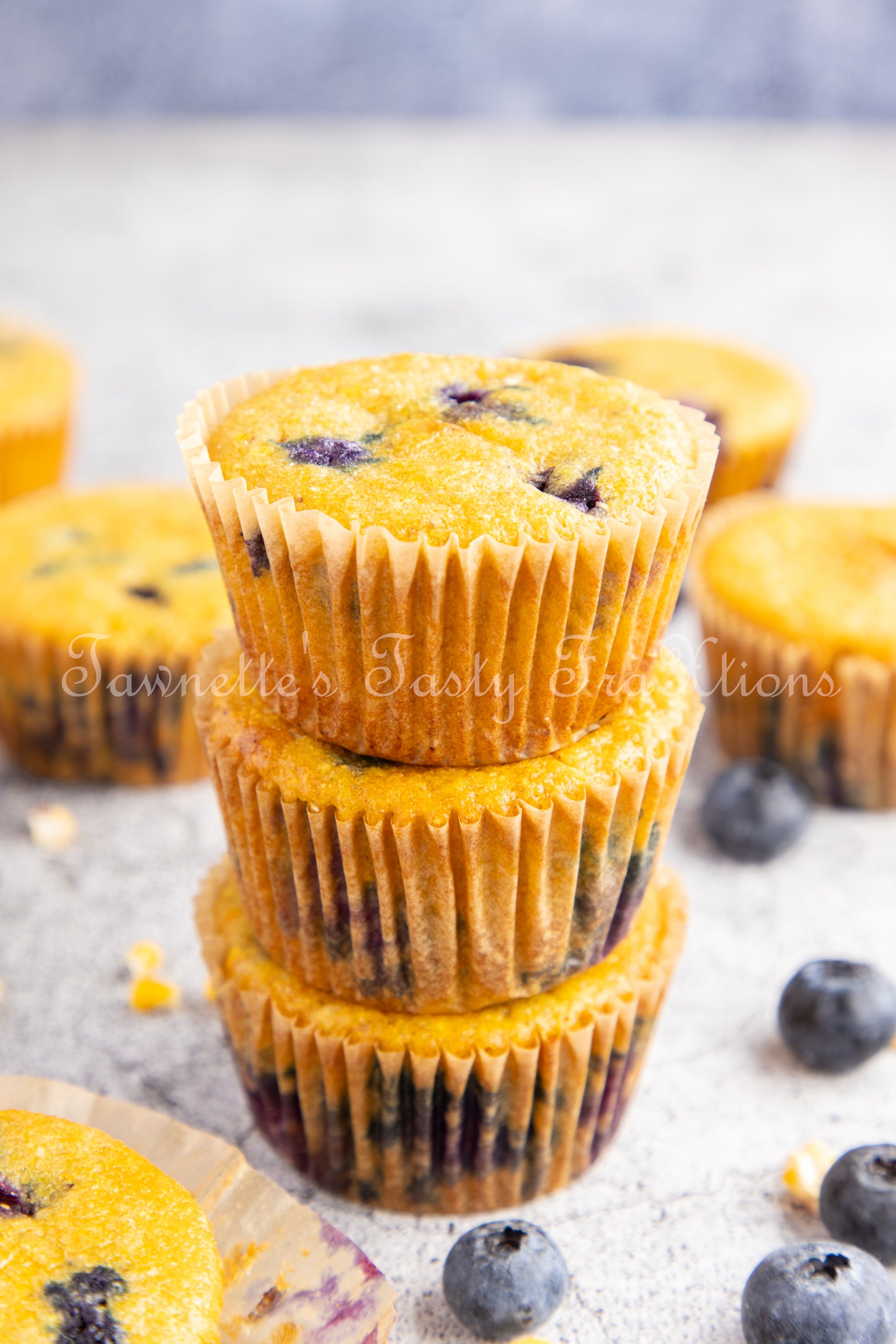 *Gluten Free Blueberry Cornbread Muffins