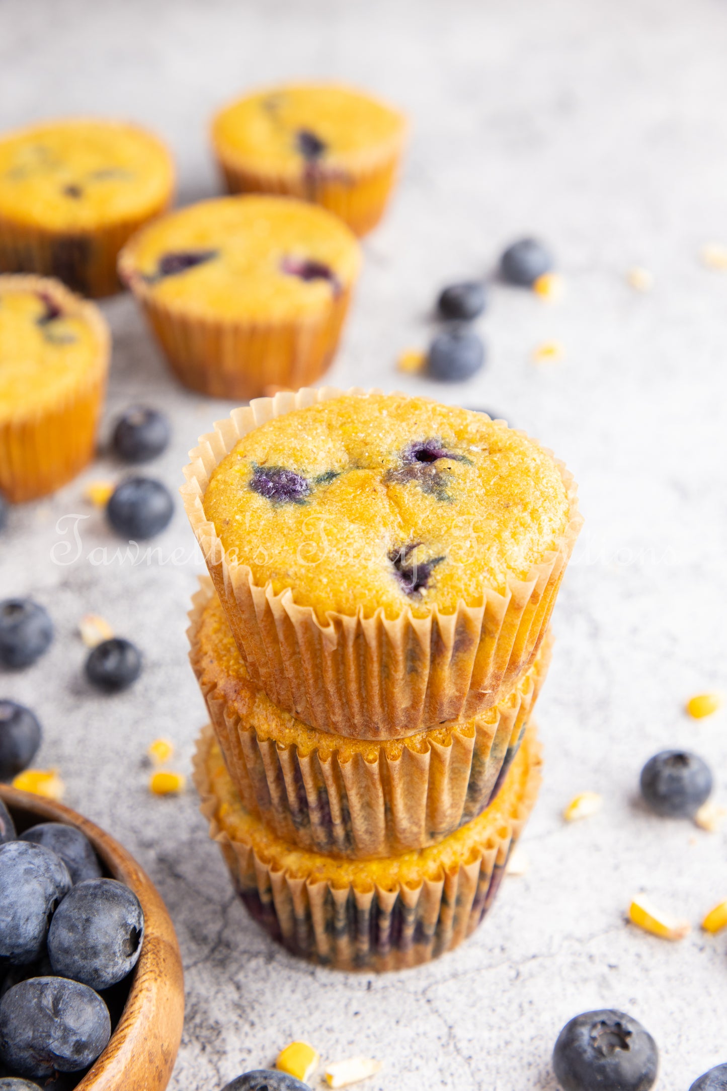 *Gluten Free Blueberry Cornbread Muffins