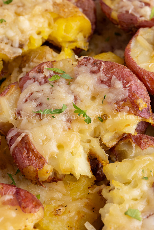 Crispy Parmesan Smashed Potatoes
