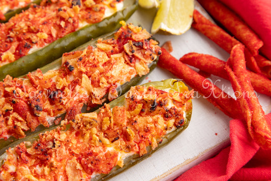 *Takis Crusted Stuffed Air Fried Pickles